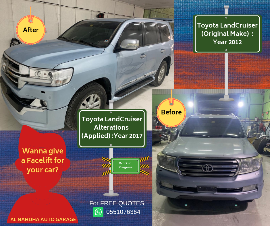 Check Out the model upgrade work done for Toyota LandCruiser 2012 with the alterations of Toyota LandCruiser 2017.