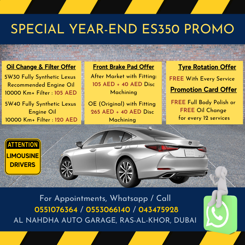 ES350 Limousine Lexus Car Maintenance Special Offer| Lexus ES350 Oil Change