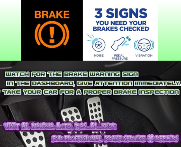 Watch signs for brake service in your car