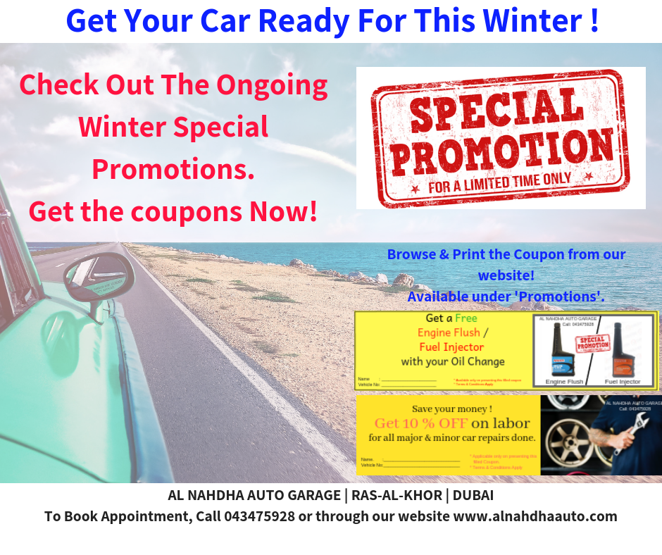 View Current Running Promotions - AL NAHDHA AUTO GARAGE