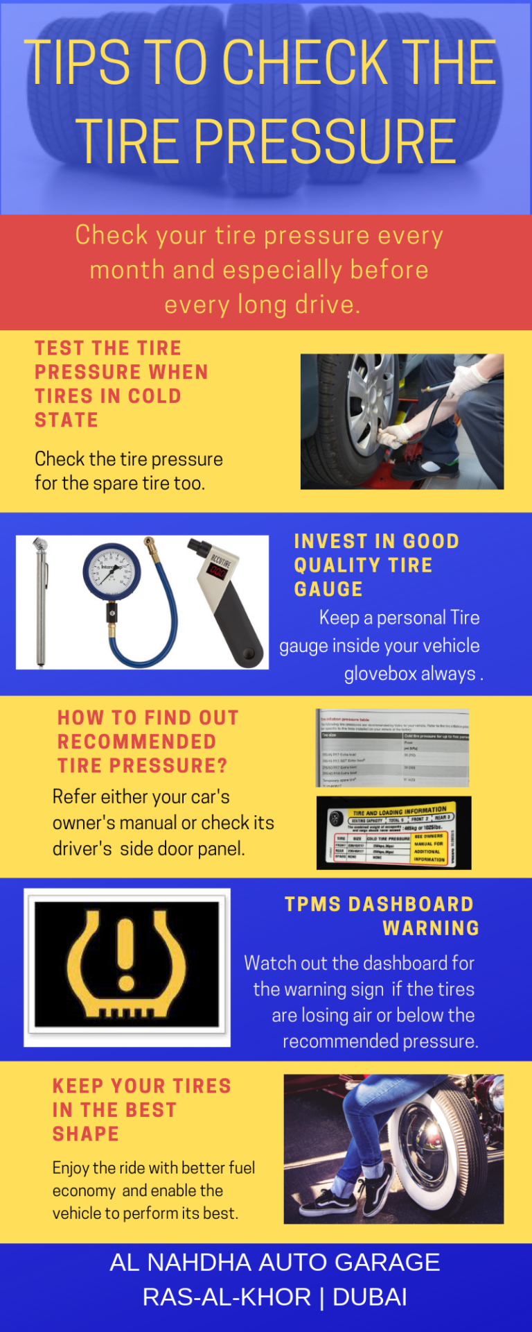 Tips To Check The Car Tire Pressure AL NAHDHA AUTO GARAGE