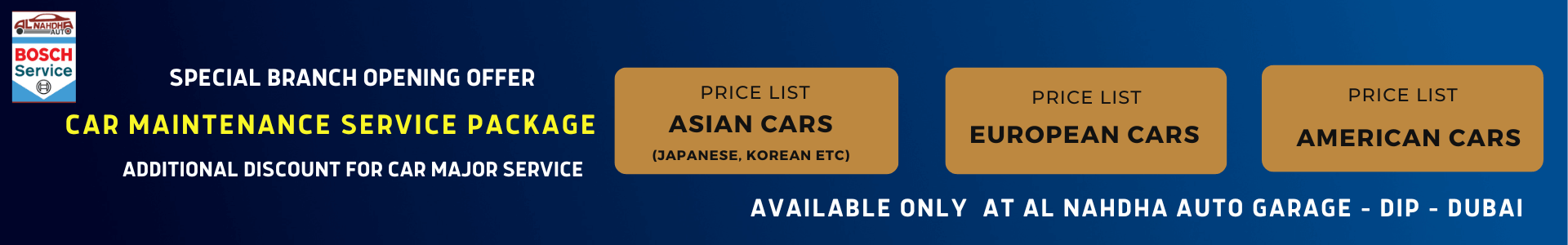 Car Maintenance Service Deals- DIP Dubai