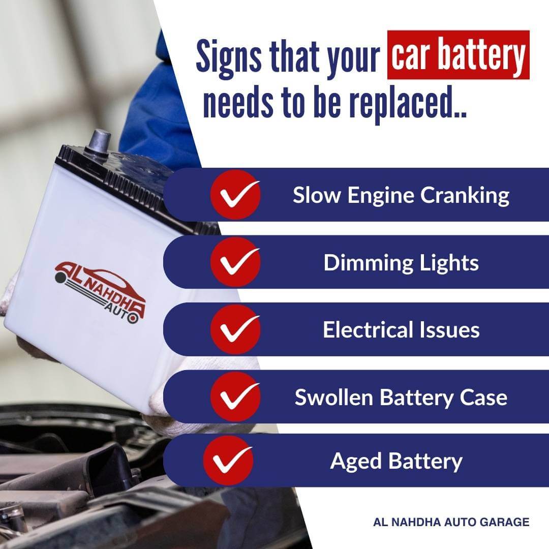 Car Battery Replacement Signs