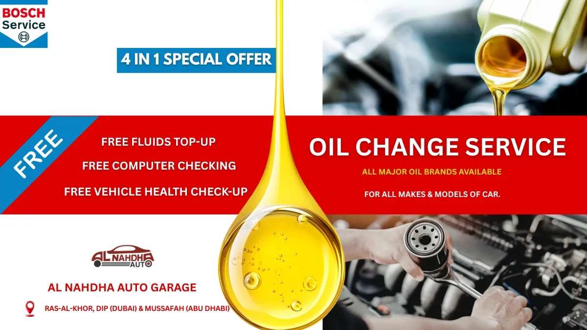 Oil Change Service Dubai|Oil Change FREE Offers Ras Al Khor Dubai